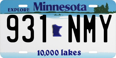 MN license plate 931NMY