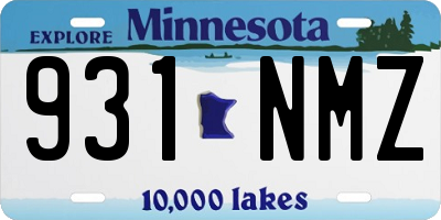 MN license plate 931NMZ