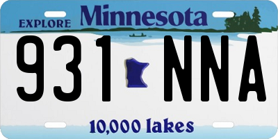 MN license plate 931NNA