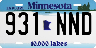 MN license plate 931NND