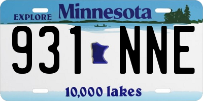 MN license plate 931NNE