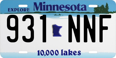 MN license plate 931NNF