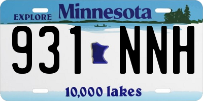 MN license plate 931NNH