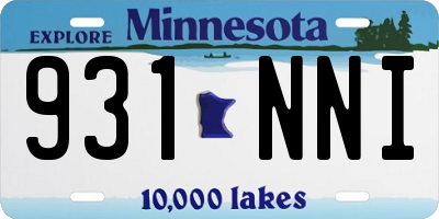 MN license plate 931NNI