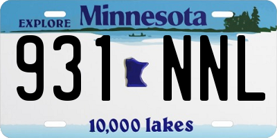 MN license plate 931NNL