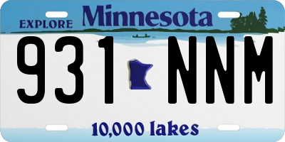 MN license plate 931NNM
