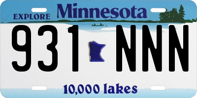 MN license plate 931NNN