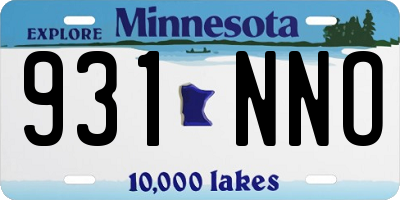MN license plate 931NNO