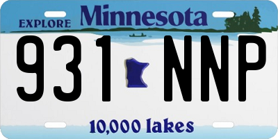 MN license plate 931NNP