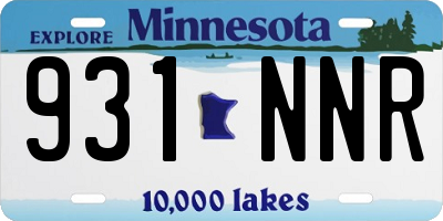 MN license plate 931NNR