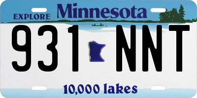 MN license plate 931NNT