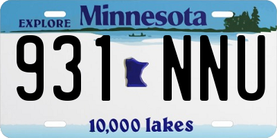 MN license plate 931NNU
