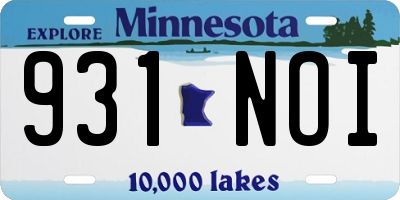 MN license plate 931NOI