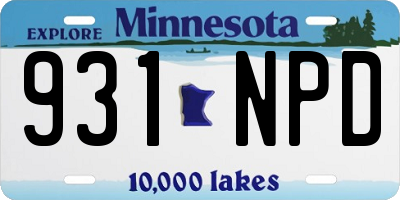 MN license plate 931NPD