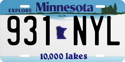 MN license plate 931NYL