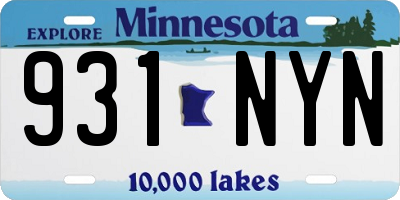MN license plate 931NYN