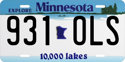 MN license plate 931OLS