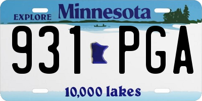 MN license plate 931PGA