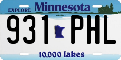MN license plate 931PHL