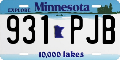 MN license plate 931PJB