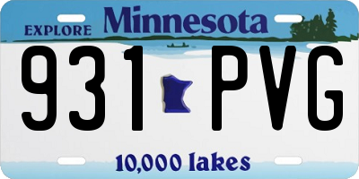 MN license plate 931PVG