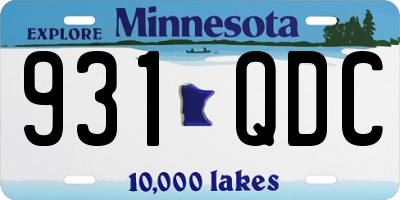 MN license plate 931QDC