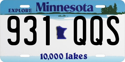 MN license plate 931QQS