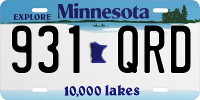 MN license plate 931QRD