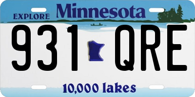 MN license plate 931QRE