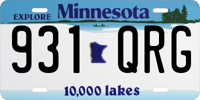 MN license plate 931QRG