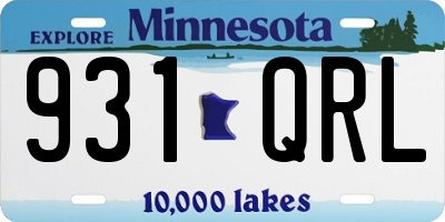 MN license plate 931QRL