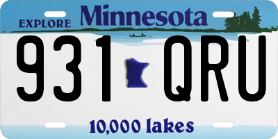 MN license plate 931QRU