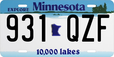 MN license plate 931QZF