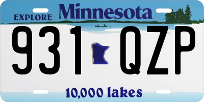 MN license plate 931QZP