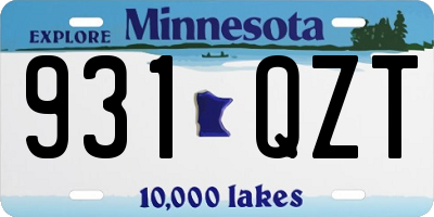 MN license plate 931QZT