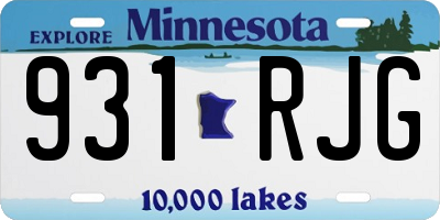 MN license plate 931RJG