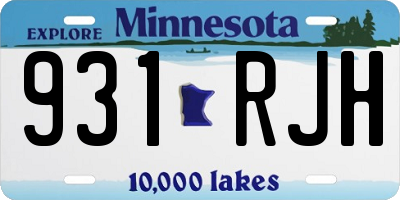 MN license plate 931RJH