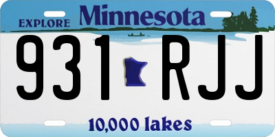 MN license plate 931RJJ