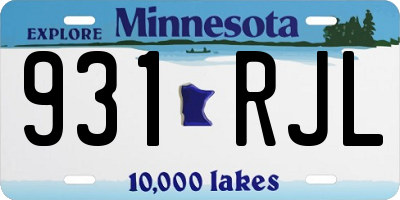 MN license plate 931RJL