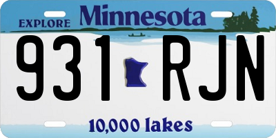 MN license plate 931RJN