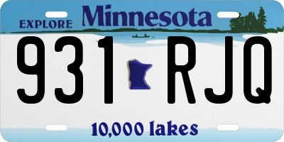 MN license plate 931RJQ