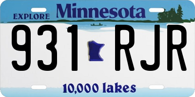 MN license plate 931RJR