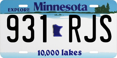 MN license plate 931RJS