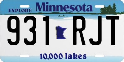 MN license plate 931RJT