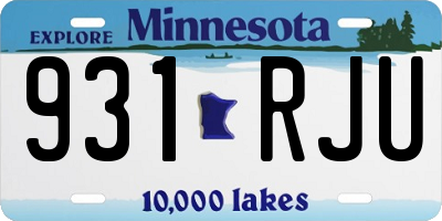 MN license plate 931RJU
