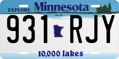 MN license plate 931RJY