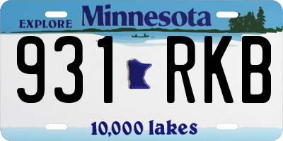MN license plate 931RKB