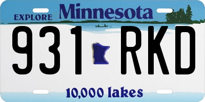 MN license plate 931RKD