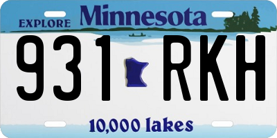 MN license plate 931RKH