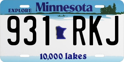 MN license plate 931RKJ